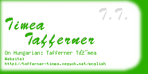 timea tafferner business card